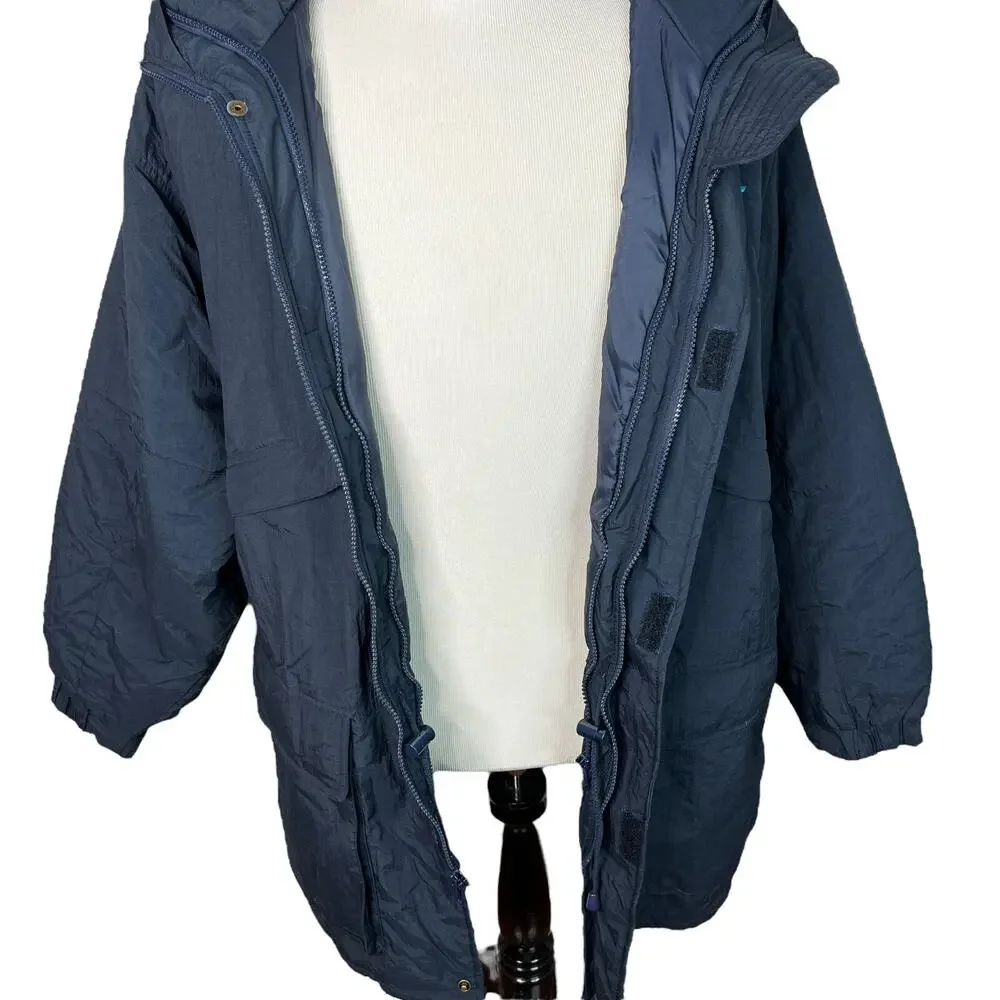 Rugged Outerwear Win Air Storm Parka Jacket NWT Water Resistant Navy Mens Large